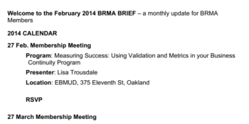 2014 02 – February 2014 BRMA Brief