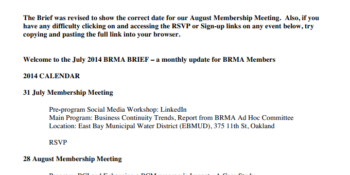 2014 07 – July 2014 BRMA Brief
