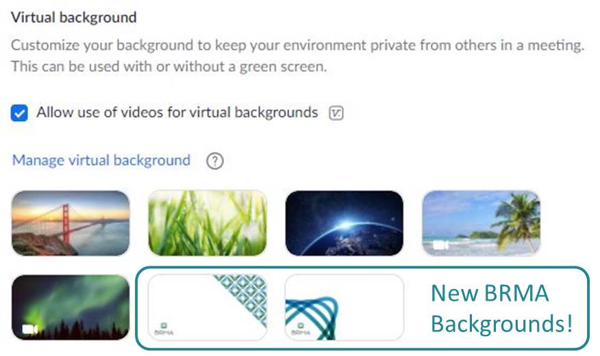 BRMA-Branded Virtual Backgrounds for Zoom